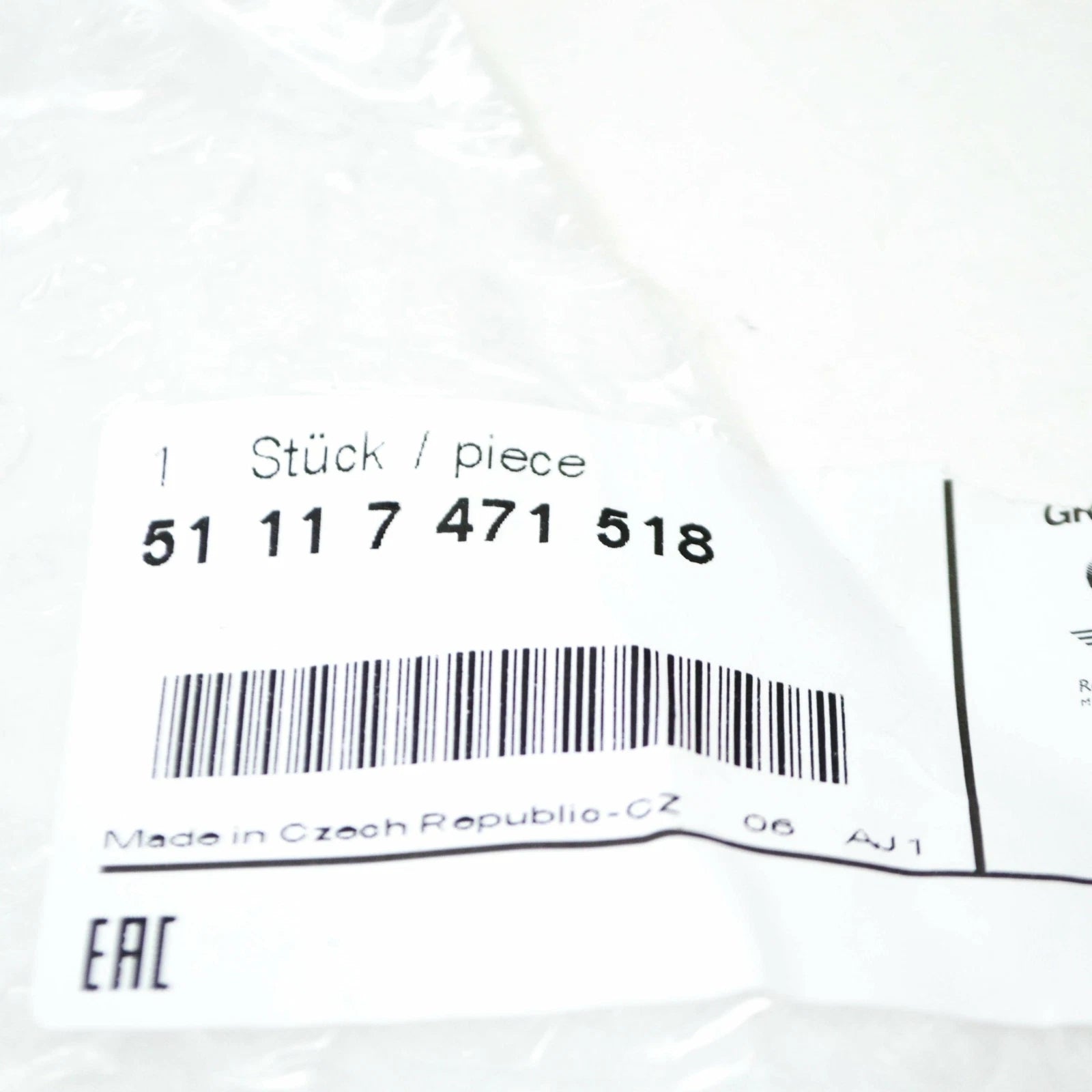 NEW BMW 3 G20 FRONT BUMPER LOWER RIGHT AIR INLET FINISHER 51117471518 ORIGINAL