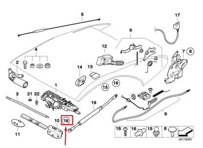 NEW BMW 6 CABRIO E64 CONVERTIBLE TOP HALL SENSOR 54347159258 7159258 ORIGINAL