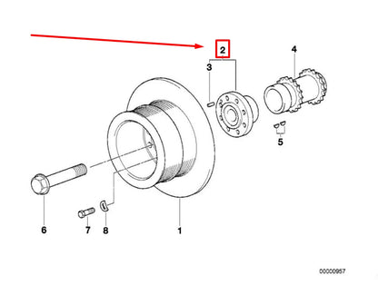 NEW BMW X5 E53 CRANKSHAFT PULLEY HUB 11231736532 1736532 ORIGINAL