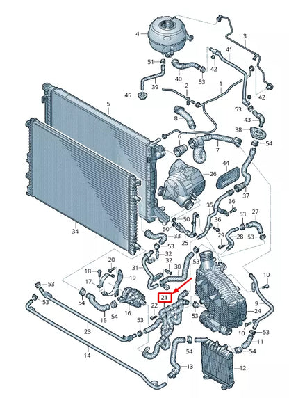NEW AUDI A6 C8 ENGINE COOLANT HOSE 4K0145920Q