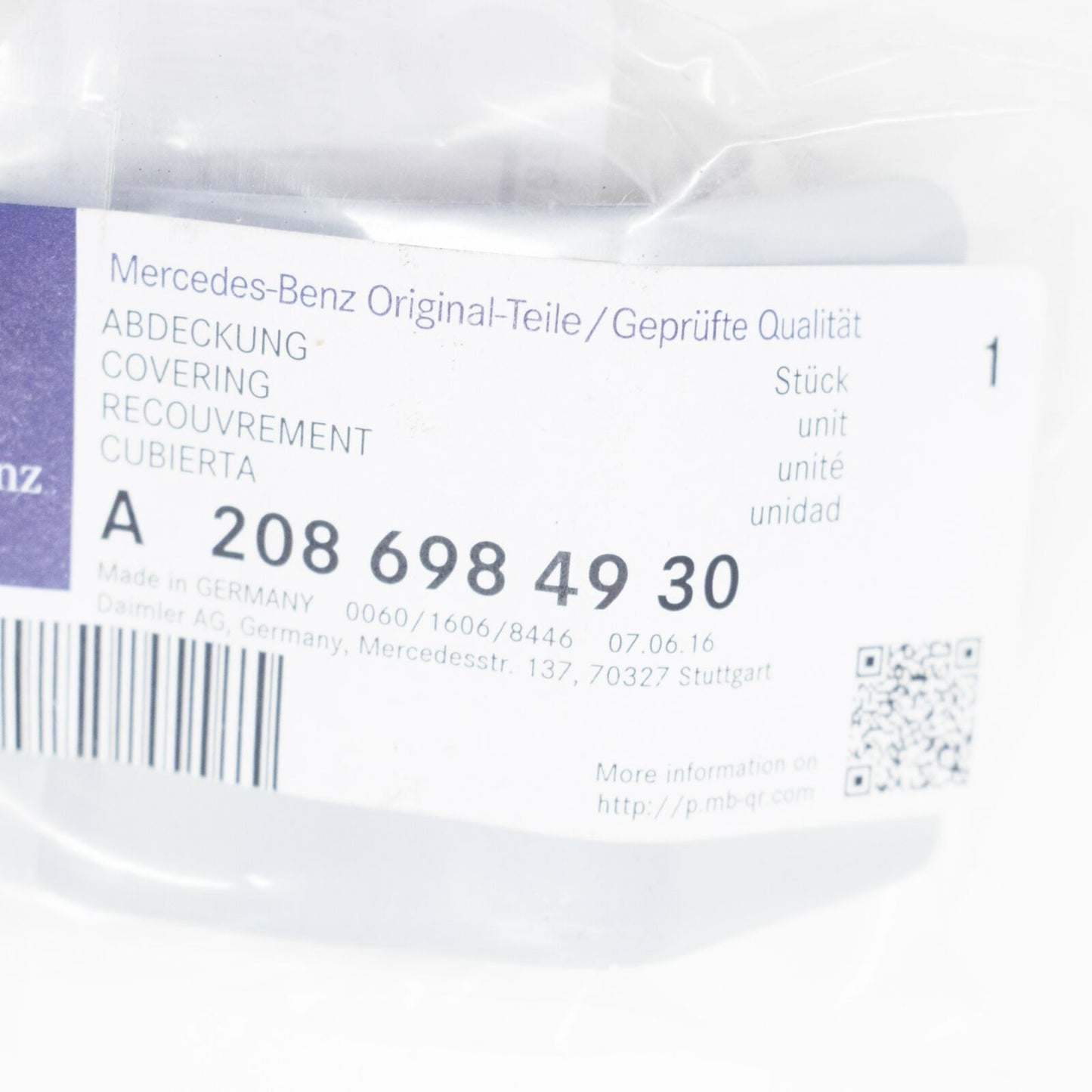 NEW MERCEDES-BENZ CLK C208 FRONT RIGHT SIDE SKIRT COVER A2086984930 ORIGINAL