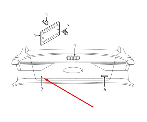 NEW AUDI E-TRON GT REAR TAILGATE BADGE 4KE853741AT94