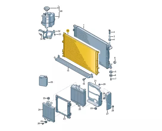 NEW AUDI A5 RS5 8W6 INTERCOOLER RADIATOR 4M0145804BH ORIGINAL