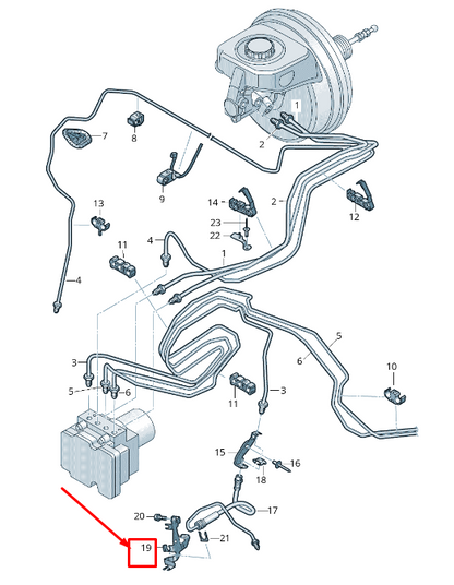 NEW AUDI A6 4A C8 FRONT LEFT BRAKE HOSE RETAINER 4K0611845K ORIGINAL