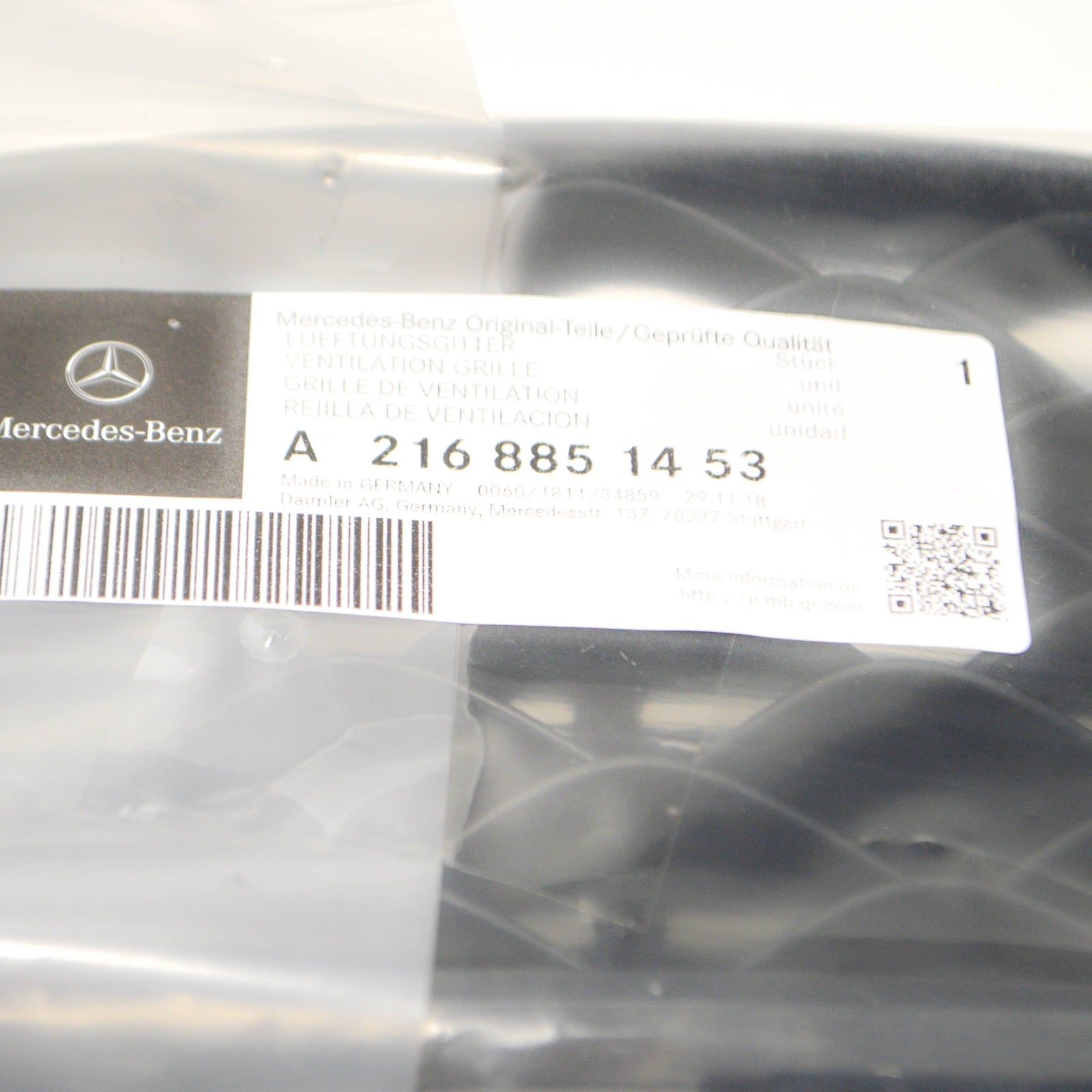 NEW MERCEDES BENZ CL C216 FRONT LEFT OUTER GRILLE A2168851453 ORIGINAL