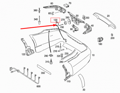 NEW MERCEDES-BENZ CLS C219 REAR BUMPER AMG TOW HOOK COVER A2198800205 ORIGINAL