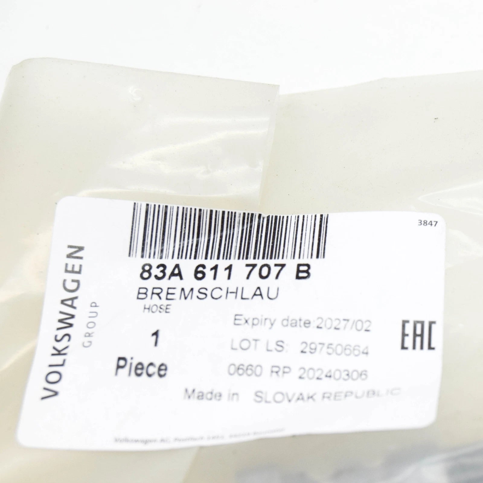 NEW CUPRA FORMENTOR FRONT BRAKE HOSE 83A611707B ORIGINAL