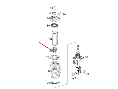 new mb gla x156 front shock absorber top stop buffer a2463210206 original