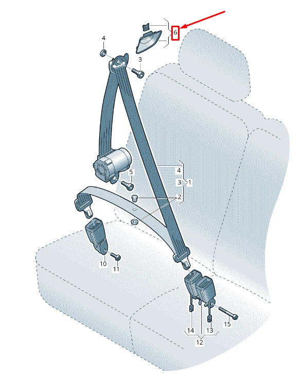NEW AUDI Q7 4M REAR RIGHT SEAT BELT GUIDE TRIM PLATE 4M0857186A4PK
