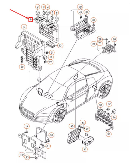 NEW AUDI R8 42 ONBOARD SUPPLY CONTROL UNIT 8P0907279P ORIGINAL