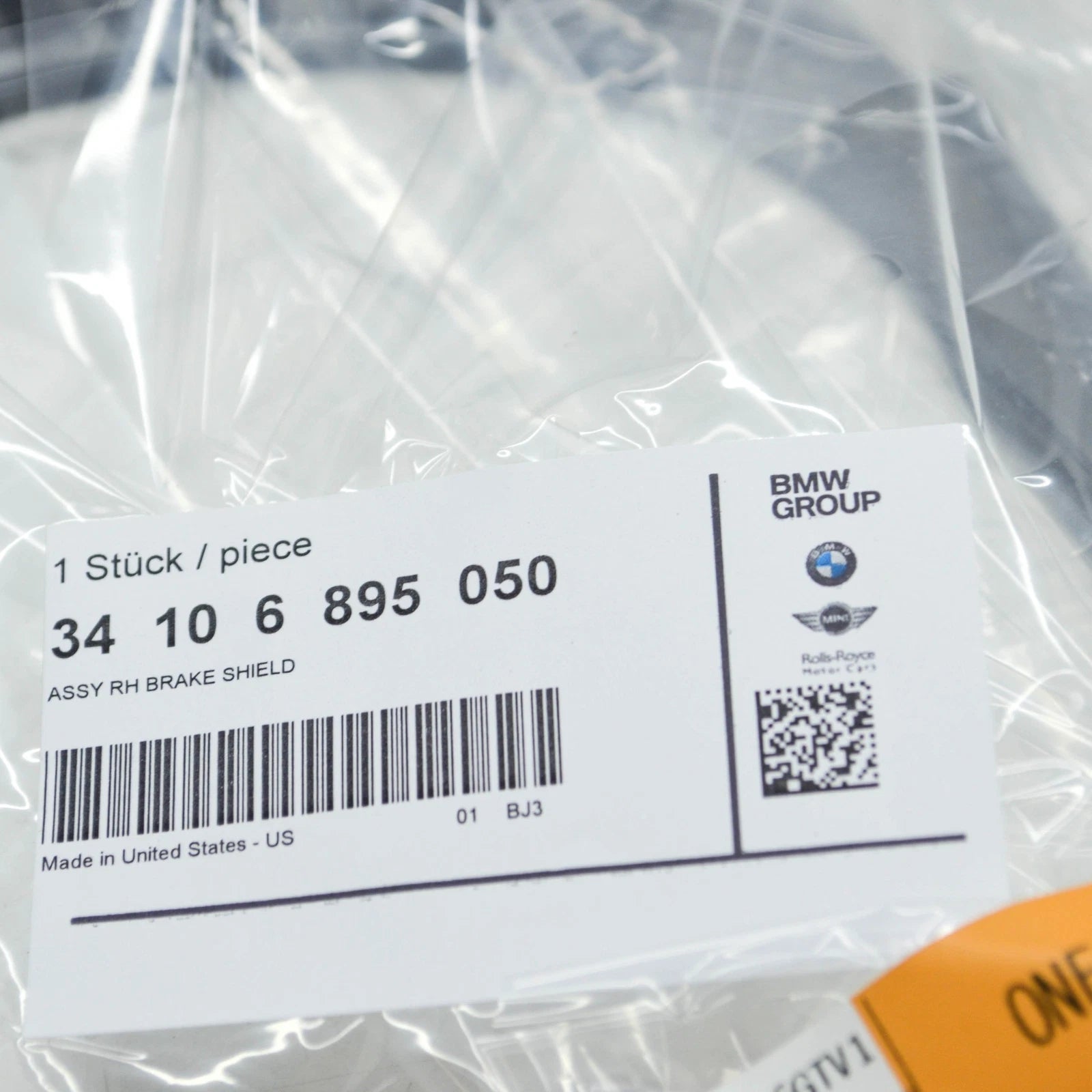 NEW BMW X5 E70 FRONT RIGHT BRAKE DISC SHIELD PLATE 6895050 34106895050 ORIGINAL