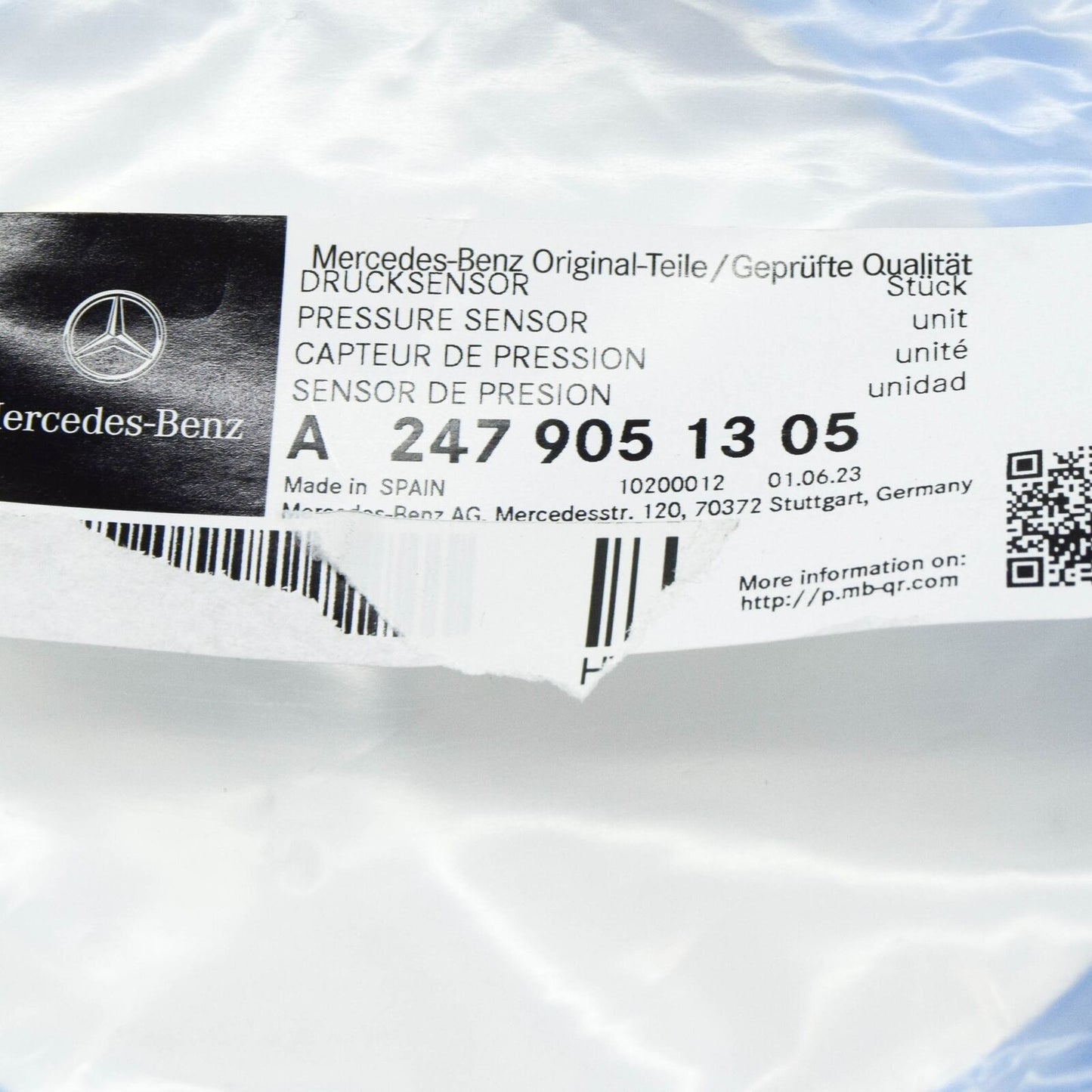 NEW MB GLA H247 FRONT PEDESTRIAN PROTECTION PRESSURE SENSOR A2479051305 ORIGINAL
