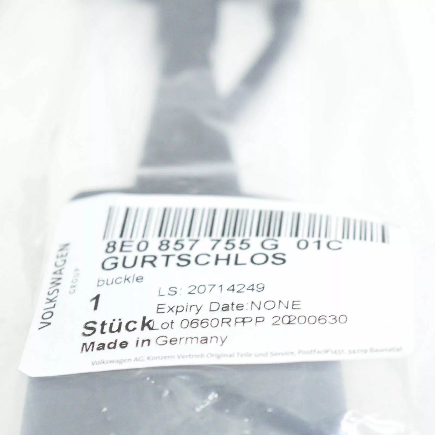 NEW AUDI A4 B7 FRONT SIDE SEAT BELT BUCKLE 8E0857755G01C