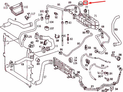 NEW MERCEDES-BENZ M-CLASS W163 RESERVOIR CAP A1635000006 ORIGINAL