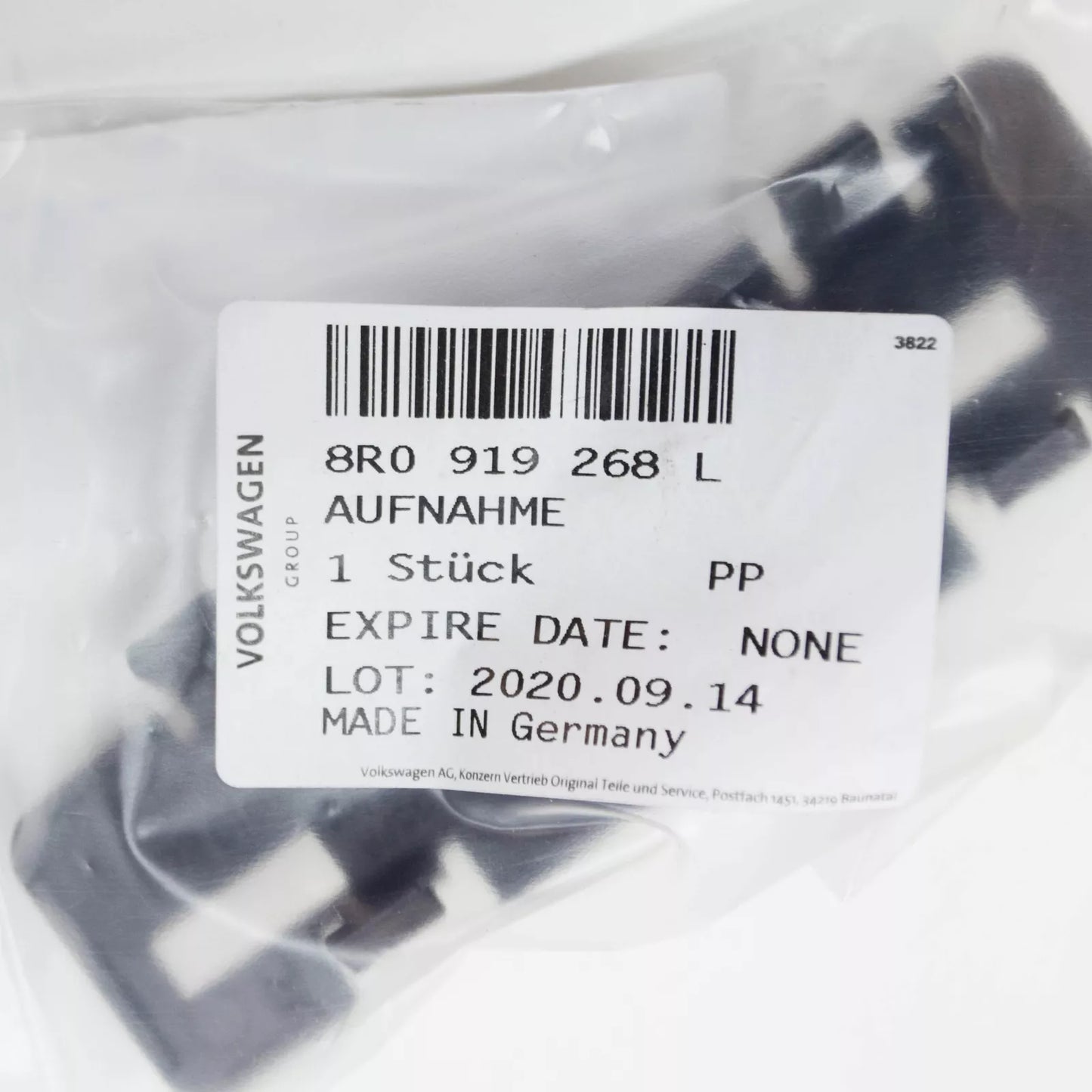 NEW AUDI Q5 8R FRONT RIGHT OUTER ULTRASOUND SENSOR SUPPORT 8R0919268L ORIGINAL