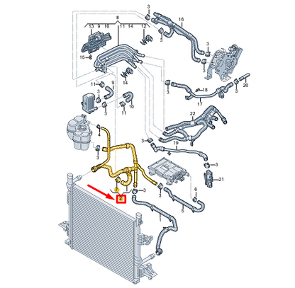 new audi q4 e-tron coolant hose with quick release coupling 1ea122101dq original