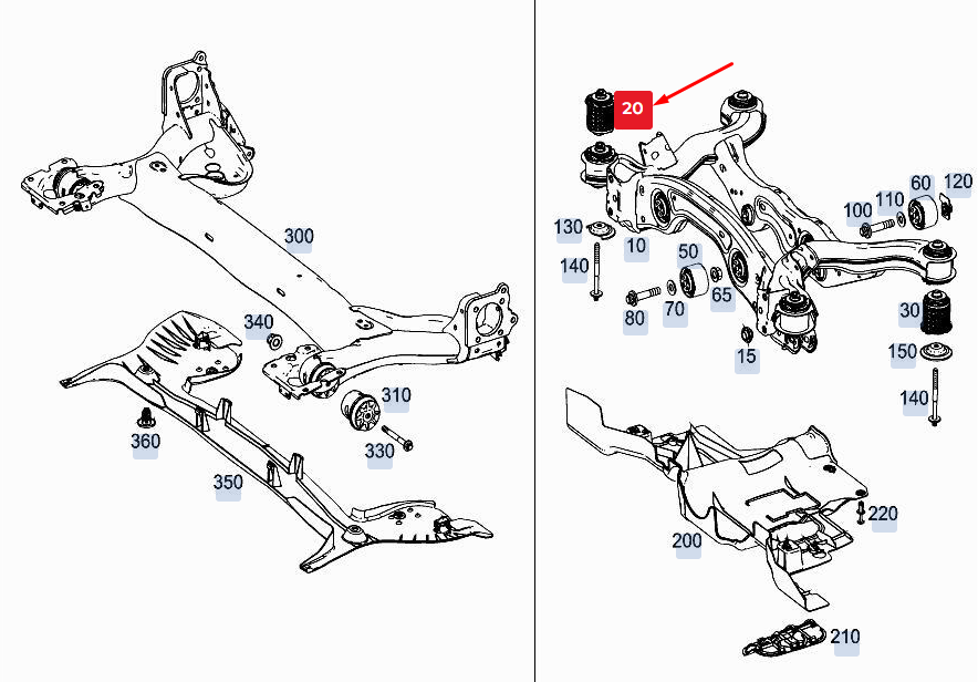 new mercedes-benz a w177 front suspension subframe carrier a2473510500 original