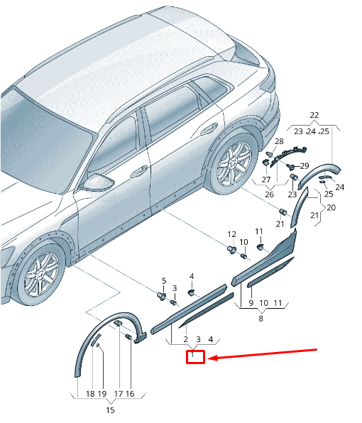 new audi e-tron gen front right door cover 4ke853960fgru original