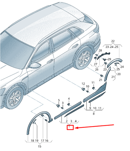 new audi e-tron gen front right door cover 4ke853960fgru original