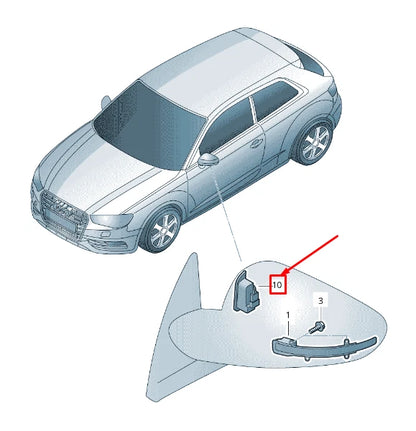 NEW AUDI A3 8V LEFT LANE CHANGE ASSIST WARNING DISPLAY LHD 8V1949145 ORIGINAL