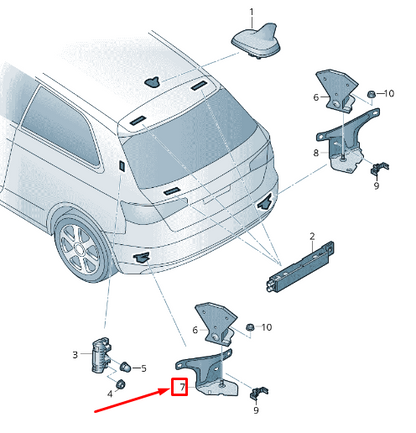 NEW AUDI RS3 LEFT AERIAL RETAINER 8V0035525A ORIGINAL