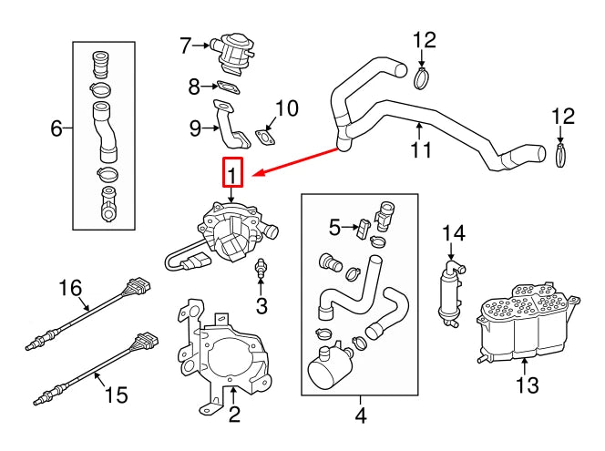 NEW AUDI A4 AVANT B8 SECONDARY AIR INJECTION PUMP 079959231G ORIGINAL