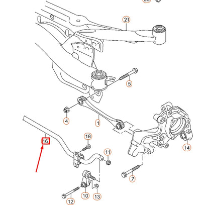 NEW VOLKSWAGEN GOLF MK7 REAR ANTI ROLL BAR 5Q0511305BF