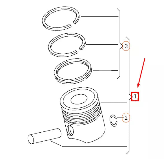 NEW AUDI A3 8P PISTON COMPLETE 022107065AA ORIGINAL