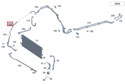 NEW MERCEDES-BENZ GLE W167 COOLANT HOSE PIPE A1675016303 ORIGINAL