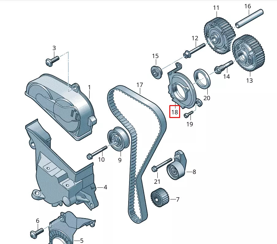 NEW VW GOLF MK8 CD1 TOOTHED BELT CAMSHAFT BRACKET 05C109093C