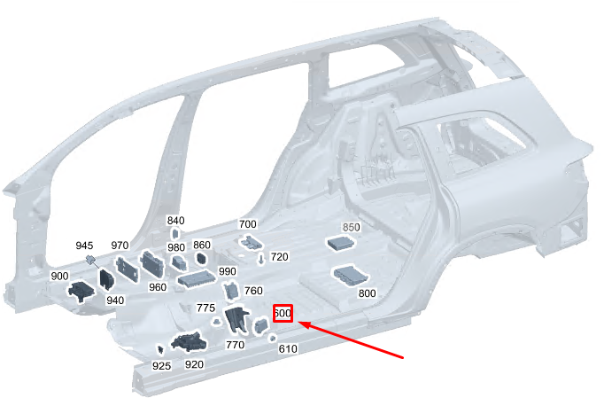 new mercedes-benz gls x167 front left seat control unit a2909000303 original