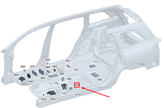 new mercedes-benz gls x167 front left seat control unit a2909000303 original