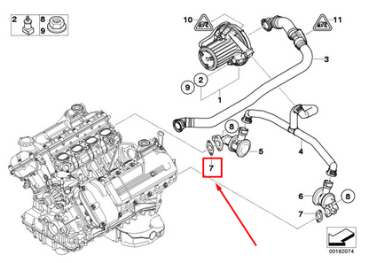 new bmw 3 e92 secondary air injection valve gasket 11727838389 7838389 original