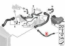 NEW BMW E60 E60N E61 E61N SEDAN RADIATOR COOLANT HOSE 7787455 17127787455