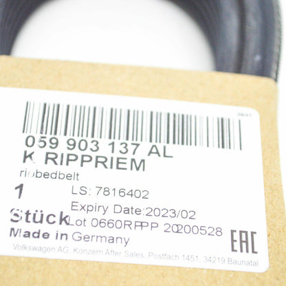 NEW AUDI Q7 4L SERPENTINE POLY-V-BELT 059903137AL ORIGINAL