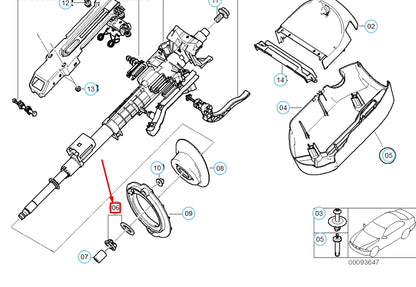 NEW BMW 3 E46 STEERING COLUMN CHASH SCREEN 32301095305 1095305 ORIGINAL