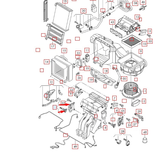 NEW AUDI A3 8PA LEFT HEATER FLAPER MOTOR ACTUATOR 5WA898511