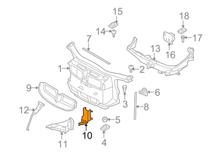 NEW BMW 1 E81 RIGHT RADIATOR SUPPORT SLAM PANEL BRACKET 51647117812 ORIGINAL