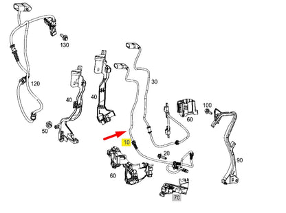 NEW MERCEDES-BENZ C-CLASS W205 FRONT RIGHT ABS SENSOR A2059054507 ORIGINAL