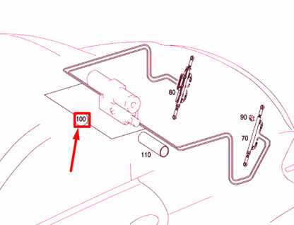 NEW MERCEDES-BENZ SLK R171 FOLDING TOP HYDRAULIC SYSTEM LINE A1718000015