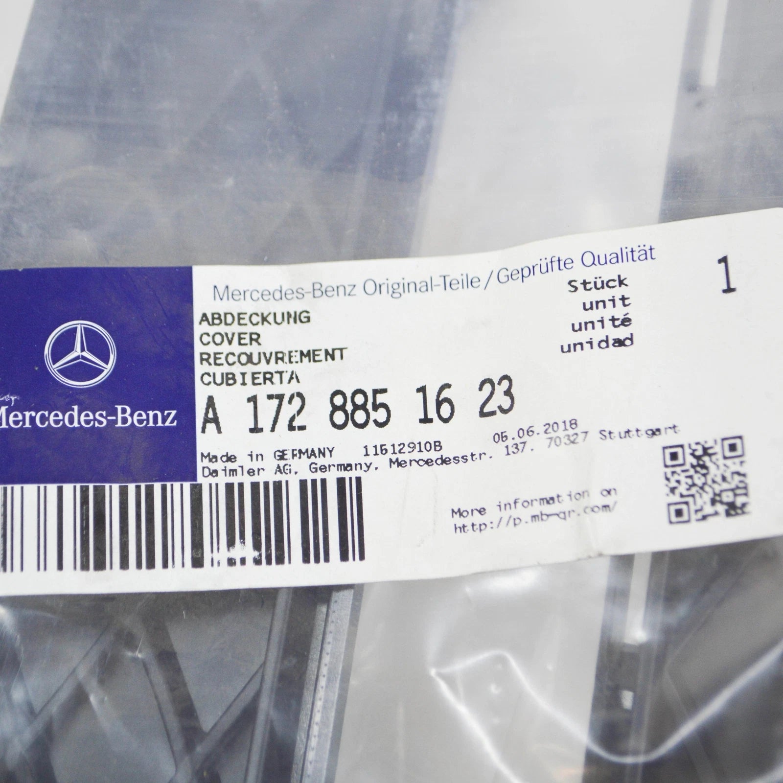 NEW MERCEDES-BENZ SLK R172 FRONT LEFT BUMPER GRILLE A1728851623 ORIGINAL
