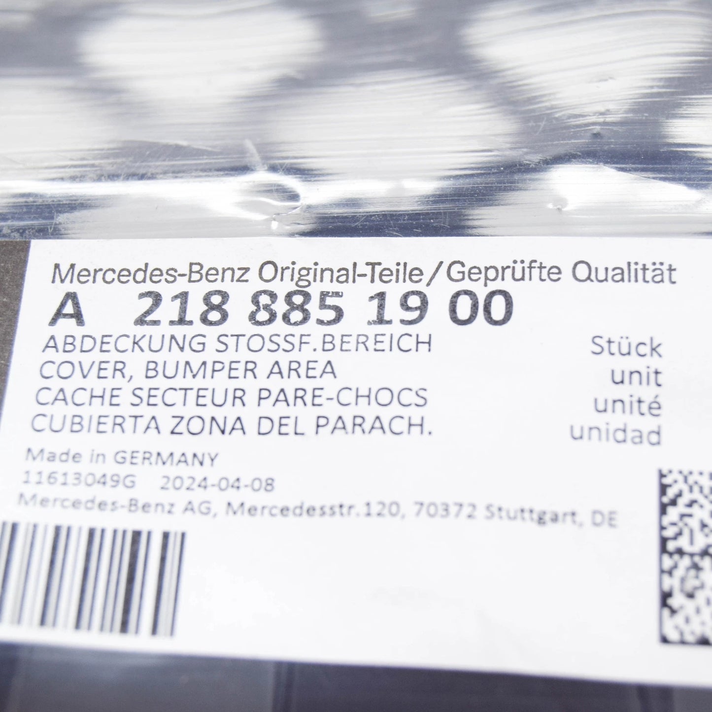 NEW MERCEDES-BENZ CLS C218 AMG FRONT BUMPER LOWER GRILLE A2188851900 ORIGINAL