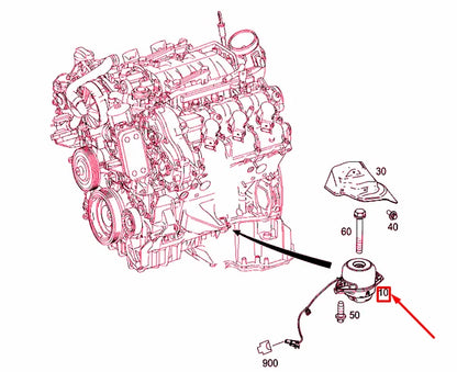 NEW MERCEDES-BENZ M W166 RIGHT SIDE ENGINE MOUNT A1662400400 ORIGINAL