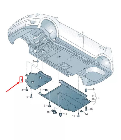 NEW VOLKSWAGEN UP E-UP MK1 FRONT UNDERBODY TRAY COVER 12E825912A 2020