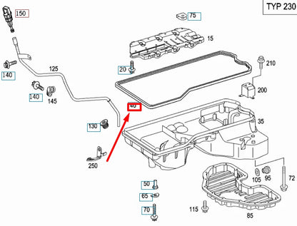 NEW MERCEDES-BENZ CL C215 ENGINE OIL PAN GASKET A1370140022 ORIGINAL