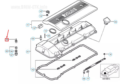 NEW BMW 5 E34 CAP NUT VALVE COVER 11121738608 1738608 ORIGINAL
