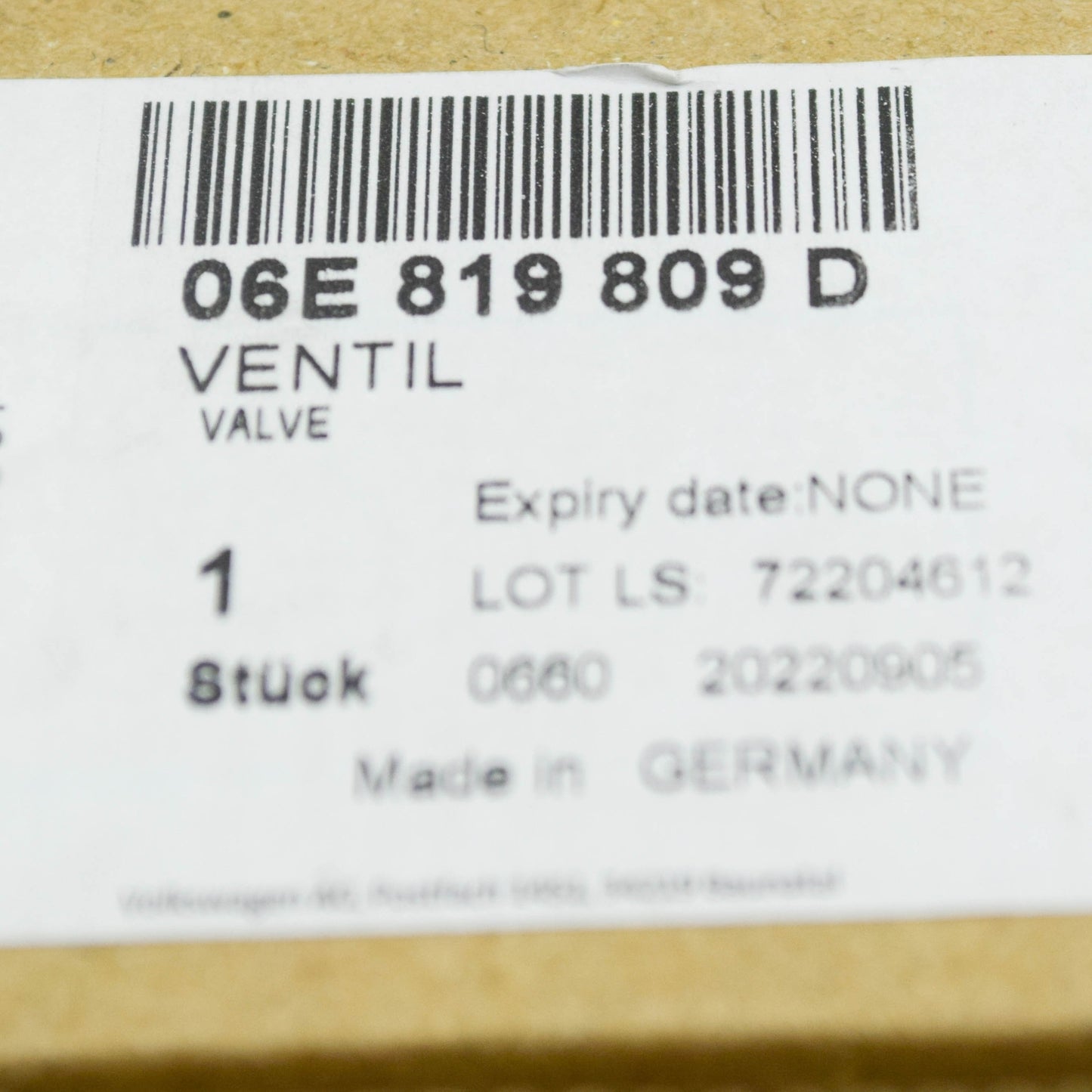 NEW AUDI Q7 4M HVAC HEATER CONTROL VALVE 06E819809D ORIGINAL