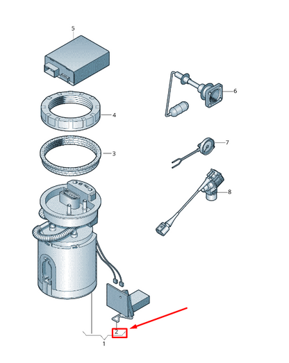 new audi a1 mk1 fuel gauge sender 6rd919673c original