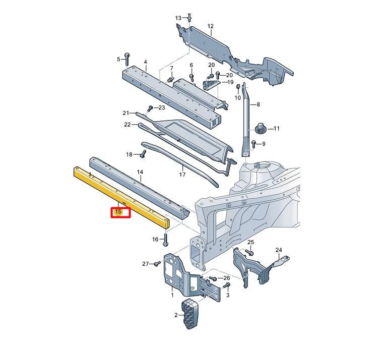 NEW AUDI E-TRON SPORTBACK GEA FRONT CROSS MEMBER 4KE805844 ORIGINAL