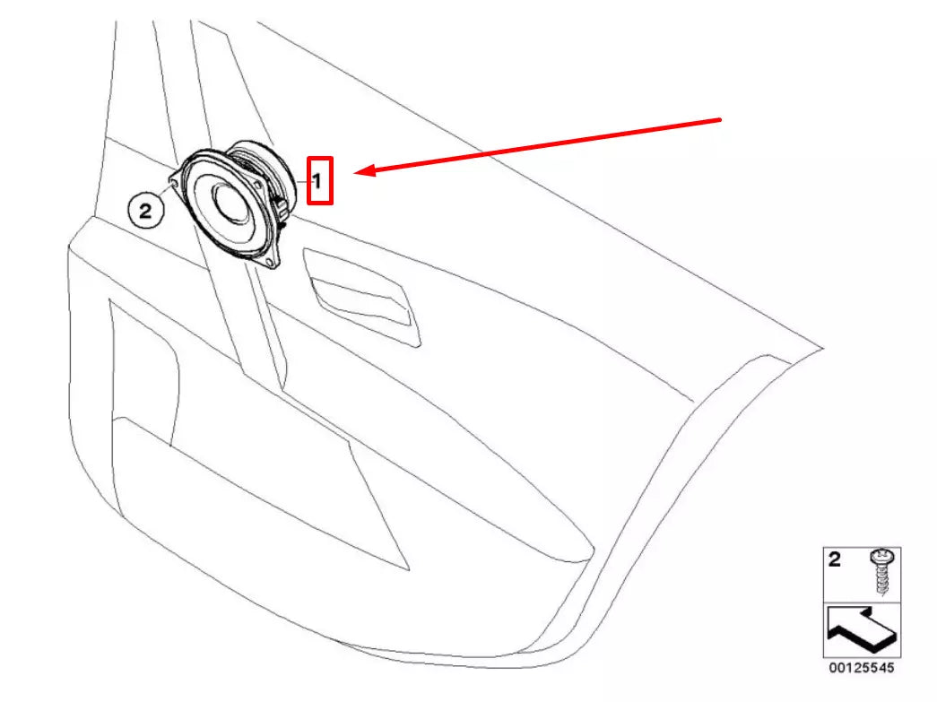 NEW BMW 5 E60 REAR DOOR SOUND SPEAKER 7838915 65137838915 ORIGINAL